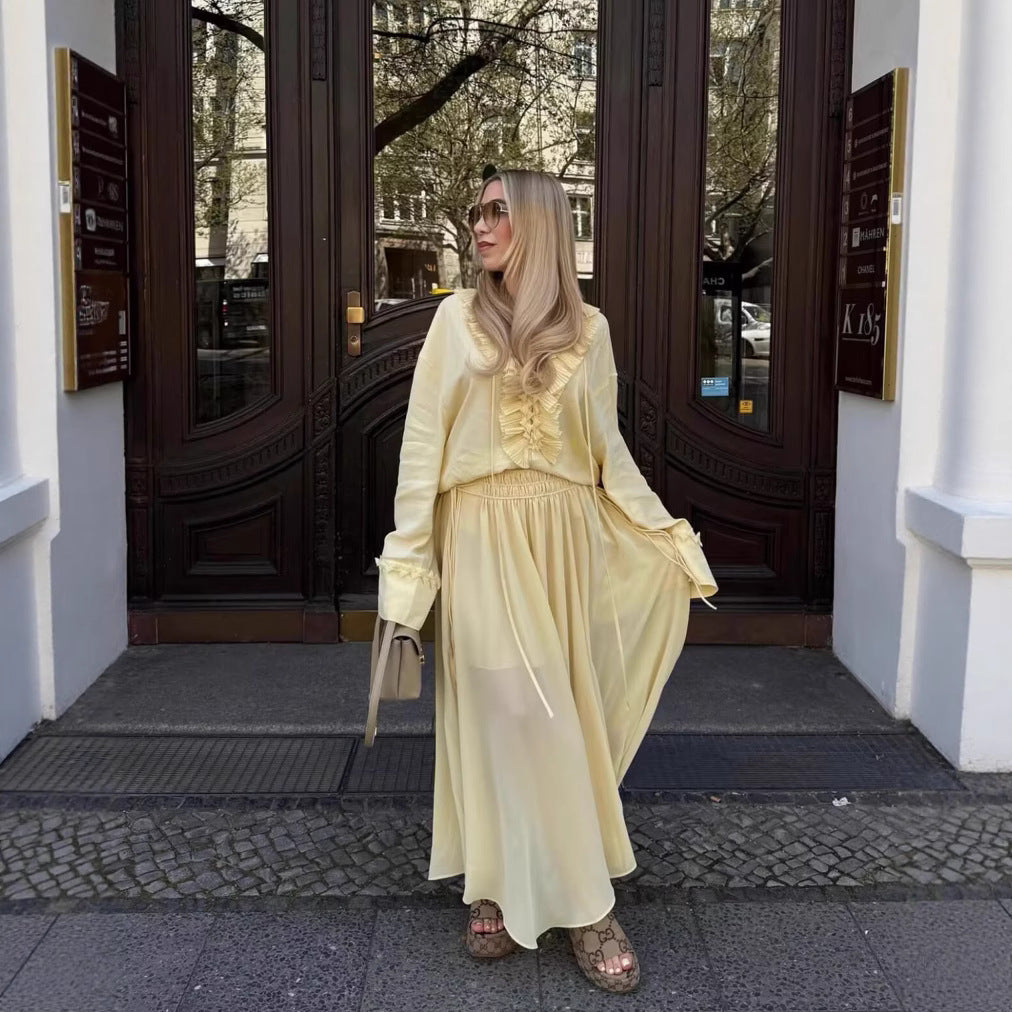 Amelie sæt med bluse og nederdel